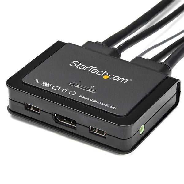 Conmutador KVM StarTech.com SV211DPUA4K | 4K 60Hz, 2 Puertos DisplayPort