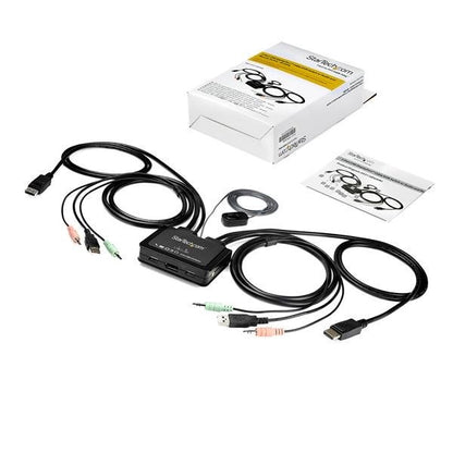 Conmutador KVM StarTech.com SV211DPUA4K | 4K 60Hz, 2 Puertos DisplayPort
