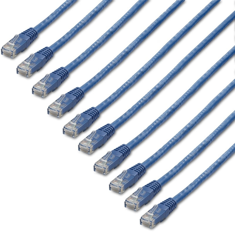 Cable de Red StarTech.com C6PATCH6BL10PK | Cat6, 1.8m, Paquete de 10