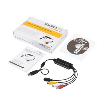 Startech.com Svid2usb232 Adaptador de Captura de Video USB - Video Compuesto / S-VIDEO a USB 2.0 - Funciones: Captura de Vídeo - 720 X 576 - Ntsc, Pal, Secam - Mpeg-1, Mpeg-2, Mpeg-4, Vhs, Dvd -
