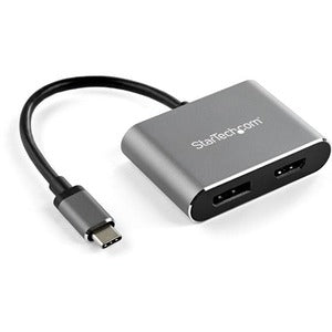 Startech.com Cdp2dphd Adaptador Convertidor de Video Multipuertos USB-C a Hdmi/displayport - 4k 60hz - 3840 X 2160 Supported - Gris