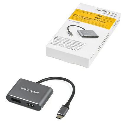 Startech.com Cdp2dphd Adaptador Convertidor de Video Multipuertos USB-C a Hdmi/displayport - 4k 60hz - 3840 X 2160 Supported - Gris