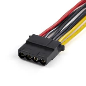 Startech.com Cable Adaptador de 2x SATA a Lp4 - 2 Conectores de Alimentación Periférica Interna SATA a Lp4 de 4 Pines para Pc - 9 Amp/108w - para Fuente de Alimentación, Disco Duro, DVD-ROM - SATA /