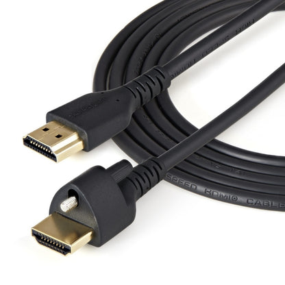 Cable HDMI StarTech.com HDMM2MLS | 2m, 4K 60Hz HDR con Conector de Bloqueo
