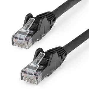Startech.com Cable Ethernet Cat 6 de 1 Metro - Lszh - Cable de Red Patch Cat6 Utp Rj45 Poe de 100w 10 Gbe Sin Enganches Negro, Etl - Cable For Dispositivo de Red, Servidor, Router, Dispositivo de
