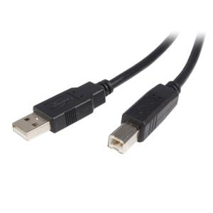 Startech.com Cable USB de 3m para Impresora - 1x USB a Macho - 1x USB B Macho - Adaptador Negro - Cable For Impresora, Escáner, Disco Duro - Apantallado - Negro