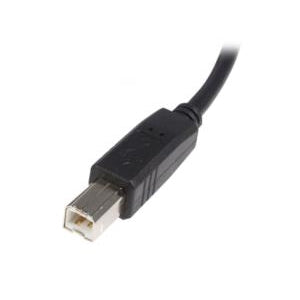 Startech.com Cable USB de 3m para Impresora - 1x USB a Macho - 1x USB B Macho - Adaptador Negro - Cable For Impresora, Escáner, Disco Duro - Apantallado - Negro