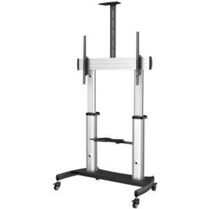Startech.com Soporte Móvil para Tv - Carro Universal de Alta Resistencia para Tv de 60-100" (100kg) - Stand con Ruedas y Altura Ajustable - Hasta 254CM (100") para Pantalla Plana - 100kg Capacidad de