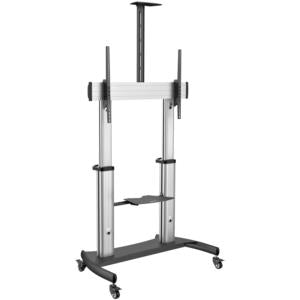 Startech.com Soporte Móvil para Tv - Carro Universal de Alta Resistencia para Tv de 60-100" (100kg) - Stand con Ruedas y Altura Ajustable - Hasta 254CM (100") para Pantalla Plana - 100kg Capacidad de