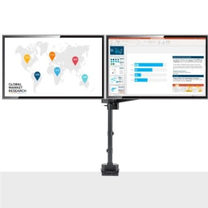 Startech.com Brazo de Soporte para Dos Monitores - Base Articulada de Altura Ajustable para 2 Monitores Vesa de Hasta 32 Pulgadas 8kg - Altura Ajustable - 2 Pantalla(s) Admitidas - 81.3CM (32") para
