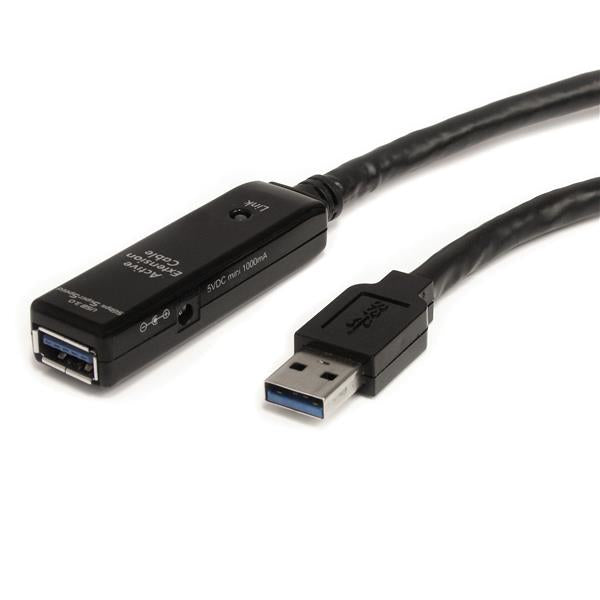 Cable Extensor USB 3.0 StarTech.com USB3AAEXT10M | 10m, 5Gbps Superspeed, Apantallado