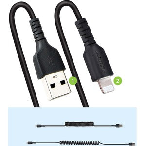 Cable USB a Lightning StarTech.com RUSB2ALT50CMBC | 50CM, Certificación MFi, Espiral
