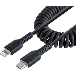 Cable USB-C a Lightning StarTech.com RUSB2CLT1MBC | 1m, Certificación MFi, Espiral Negro