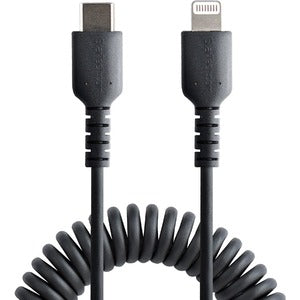 Cable USB-C a Lightning StarTech.com RUSB2CLT1MBC | 1m, Certificación MFi, Espiral Negro