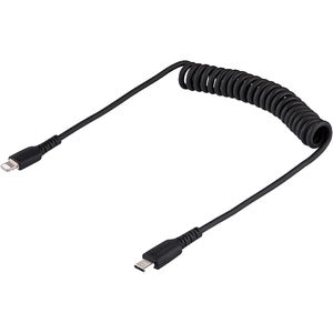 Cable USB-C a Lightning StarTech.com RUSB2CLT1MBC | 1m, Certificación MFi, Espiral Negro