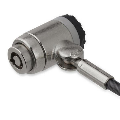 Startech.com Cable de 2m con Candado de Llave para Laptops/computadoras/dispositivos con Ranura K-SLOT - de Acero Revestido en Vinilo - 2.04m Cable - Cierre con Llave - Plata, Negro - Aleación de
