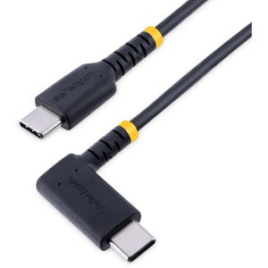 Startech.com Cable 15CM USB C Acodado en Ángulo Recto - Pd 60w - 3a - Cable USB-C de Carga Rápida - de Alta Resistencia - USB 2.0 Tipo C - Cable For Dispositivo Periférico, Ipad Pro, Ipad Mini,
