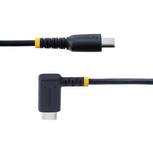 Startech.com Cable 15CM USB C Acodado en Ángulo Recto - Pd 60w - 3a - Cable USB-C de Carga Rápida - de Alta Resistencia - USB 2.0 Tipo C - Cable For Dispositivo Periférico, Ipad Pro, Ipad Mini,