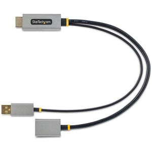 Startech.com Cable 30CM Adaptador HDMI a Displayport - Activo - 4k 60hz - Convertidor HDMI 2.0 a Dp 1.2 - Hdr - Alimentado Por USB - 1 X HDMI 2.0 Digital Audio/video - Male