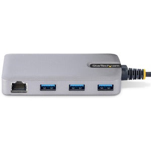 Startech.com Hub USB de 3 Puertos Usba - USB 3.0 de 5gbps - Concentrador USB de 3 Puertos USB-A - USB Portátil - Red Ethernet Rj45 - Soporte Uasp - 4 Total USB Port(s)1 Puerto(s) de Red (rj-45) - Pc,
