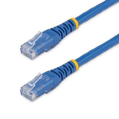 Startech.com Cable Azul Moldeado de 3m Cat6 Rj45 Utp de Red Gigabit Ethernet - Cable For Dispositivo de Red, Workstation - 10gbit/s - Cable de Conexión - Oro Conector Chapado - Cmg - 24 Awg - Azul