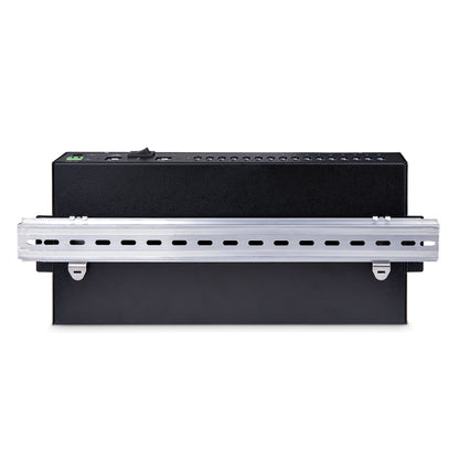 Startech.com Hub USB 3.0 16 Puertos Industrial - Montaje en Rack/superficie/din - Carga Compartida 120w - Esd - Bloque de Terminal - 16 Total USB Port(s)