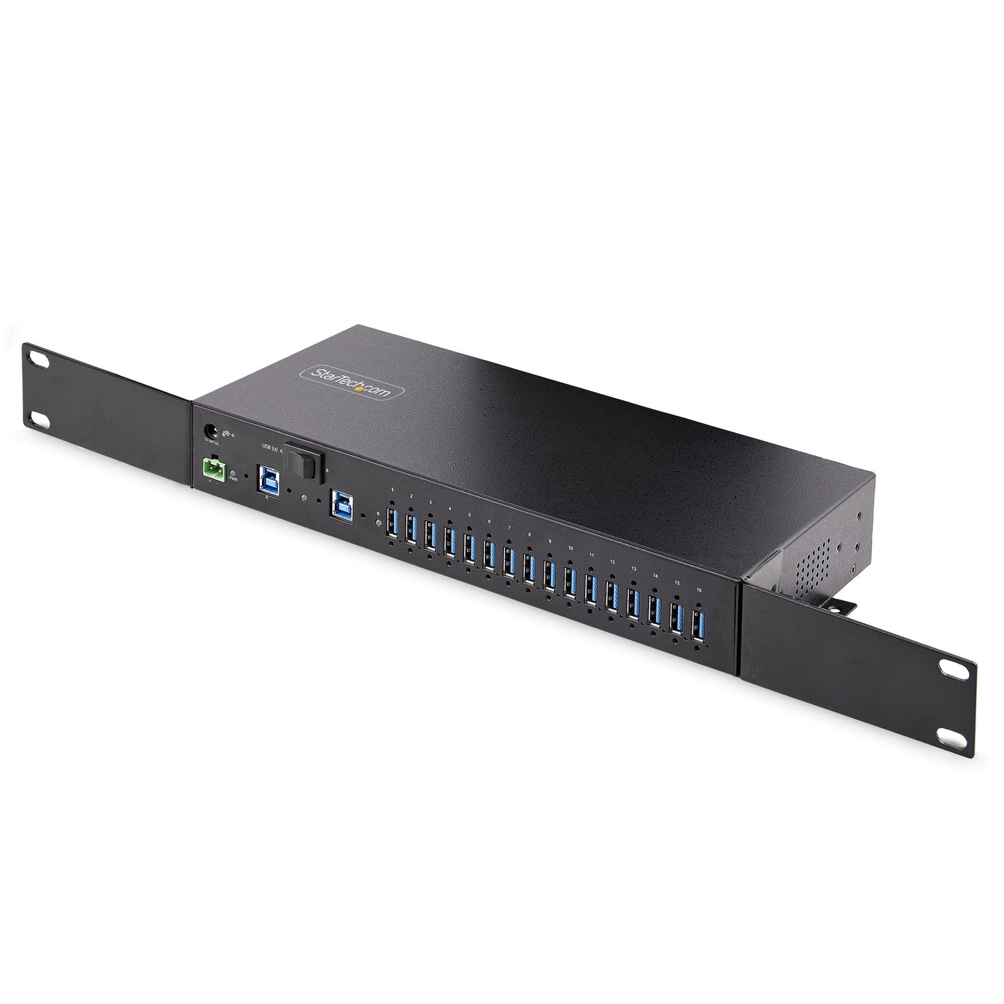 Startech.com Hub USB 3.0 16 Puertos Industrial - Montaje en Rack/superficie/din - Carga Compartida 120w - Esd - Bloque de Terminal - 16 Total USB Port(s)