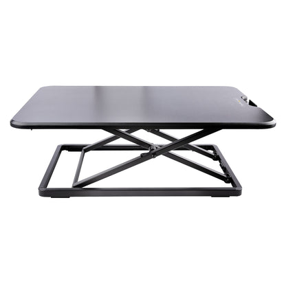 Startech.com Convertidor de Escritorio Bipedestación de Pie y Sentado para Laptop - Hasta 8kg - Elevador de Altura Ajustable - 8kg Capacidad de Carga - 4.6CM Altura X 47CM Ancho - Mesa - Acero - Negro