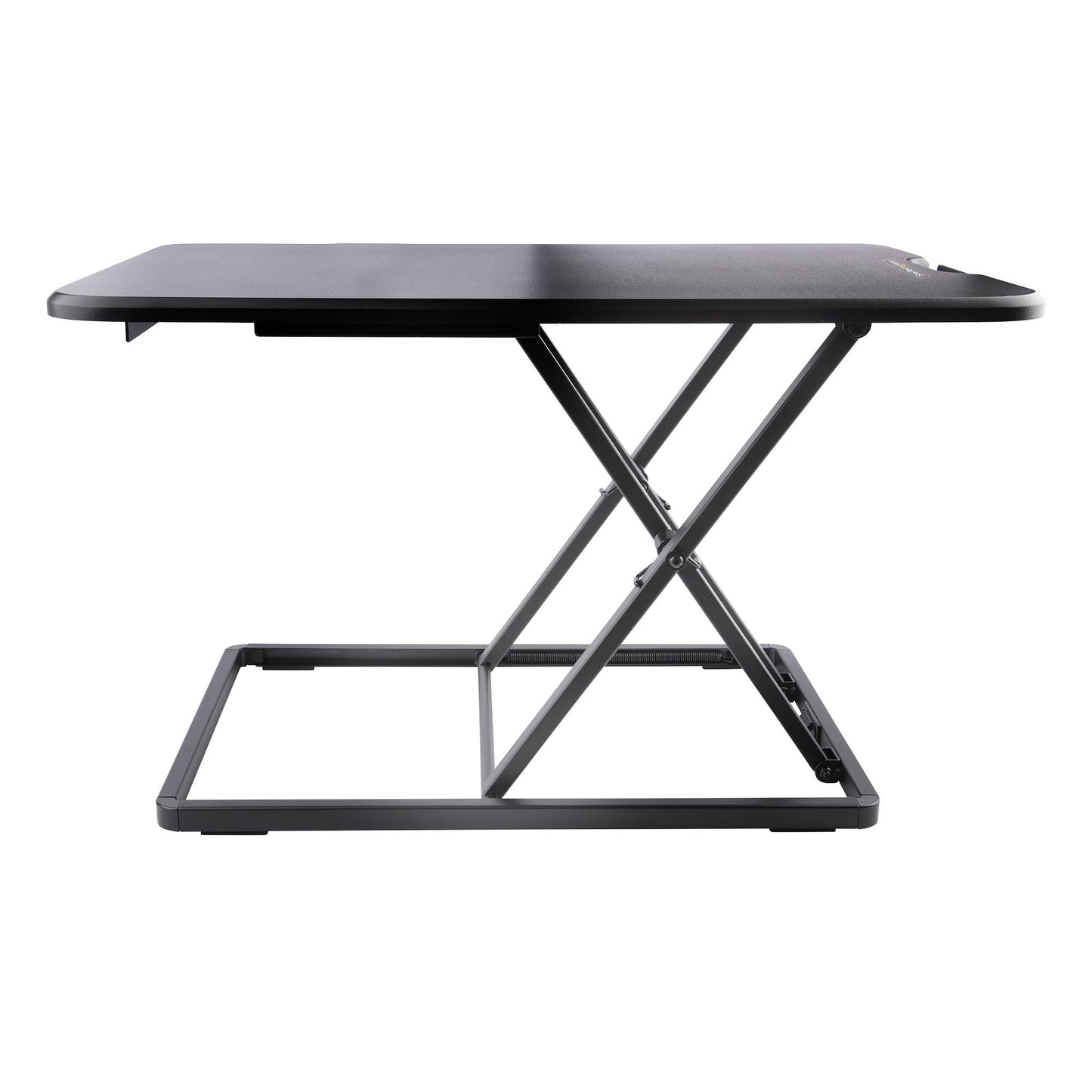 Startech.com Convertidor de Escritorio Bipedestación de Pie y Sentado para Laptop - Hasta 8kg - Elevador de Altura Ajustable - 8kg Capacidad de Carga - 4.6CM Altura X 47CM Ancho - Mesa - Acero - Negro