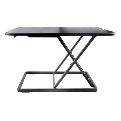 Startech.com Convertidor de Escritorio Bipedestación de Pie y Sentado para Laptop - Hasta 8kg - Elevador de Altura Ajustable - 8kg Capacidad de Carga - 4.6CM Altura X 47CM Ancho - Mesa - Acero - Negro
