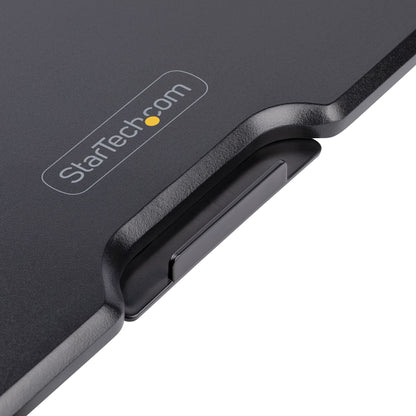 Startech.com Convertidor de Escritorio Bipedestación de Pie y Sentado para Laptop - Hasta 8kg - Elevador de Altura Ajustable - 8kg Capacidad de Carga - 4.6CM Altura X 47CM Ancho - Mesa - Acero - Negro