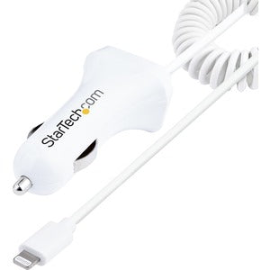 Cable Cargador de Coche StarTech.com USBLT2PCARW2 | Espiral 1m, 12W, 2x USB