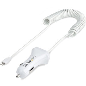 Cable Cargador de Coche StarTech.com USBLT2PCARW2 | Espiral 1m, 12W, 2x USB