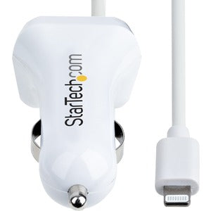Cable Cargador de Coche StarTech.com USBLT2PCARW2 | Espiral 1m, 12W, 2x USB