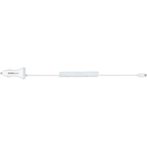 Cable Cargador de Coche StarTech.com USBLT2PCARW2 | Espiral 1m, 12W, 2x USB
