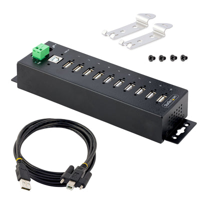 Hub USB StarTech.com USB210AIND | 10 Puertos USB 2.0, Protección ESD Nivel 4