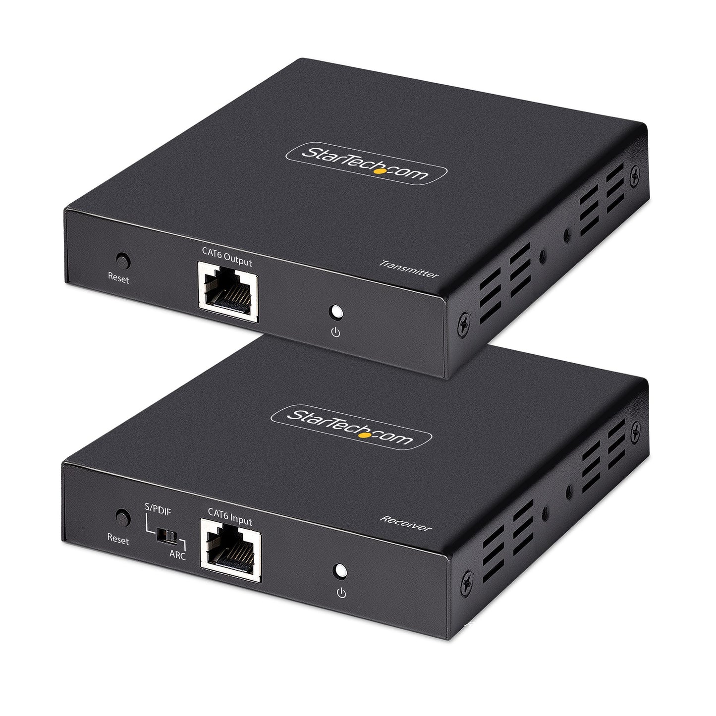 Startech.com Extensor de Video HDMI 4k Por Cable Cat5/cat6 Ethernet - 4k 60hz Hdr - 70m - S/pdif - Juego Transmisor y Receptor - 2 X Red (rj-45) - 3 X HDMI - 70.10m Alcance Extendido - Metálico