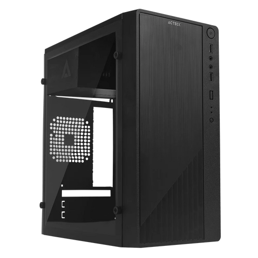Gabinete Acteck Kioto AC-939539 | Mini Torre M-ATX, Fuente ATX 500W, 2x USB 2.0