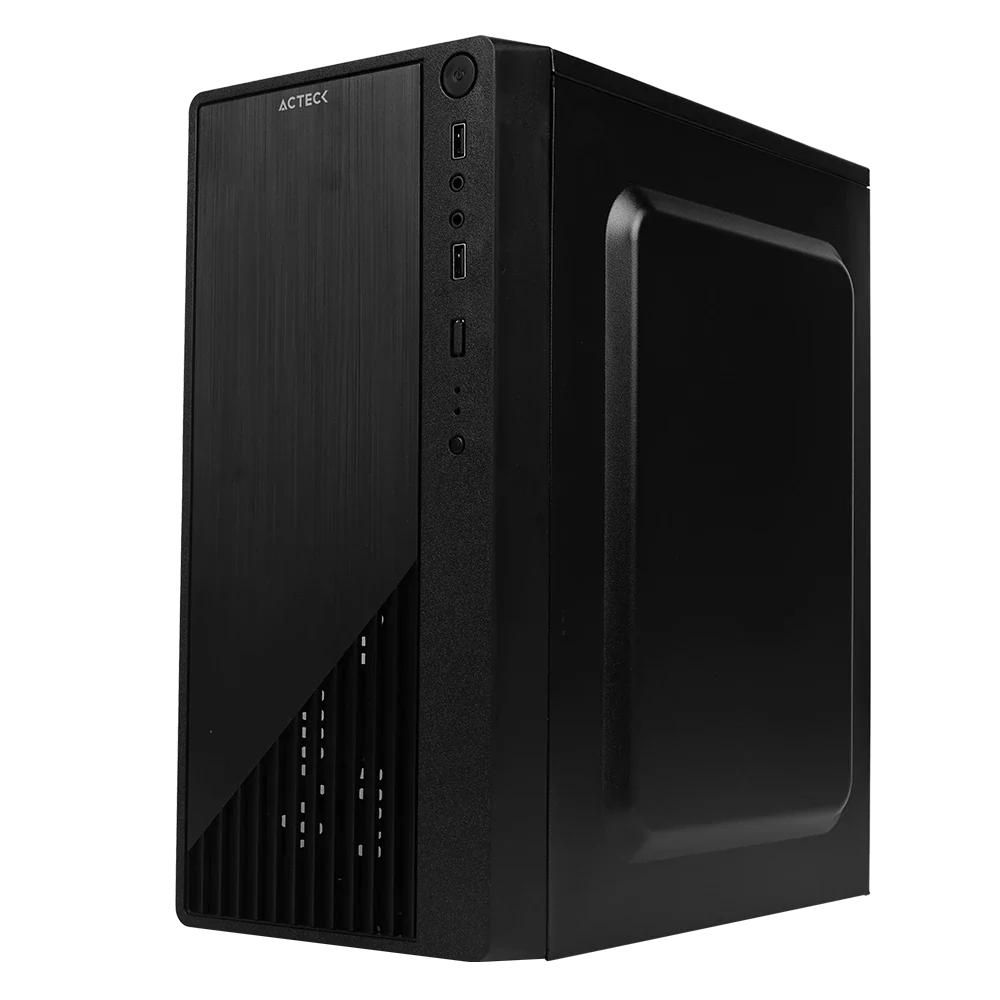 Gabinete Acteck Kioto AC-939539 | Mini Torre M-ATX, Fuente ATX 500W, 2x USB 2.0