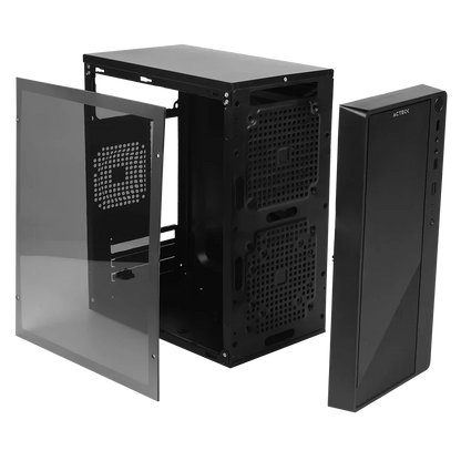 Gabinete Acteck Kioto AC-939539 | Mini Torre M-ATX, Fuente ATX 500W, 2x USB 2.0