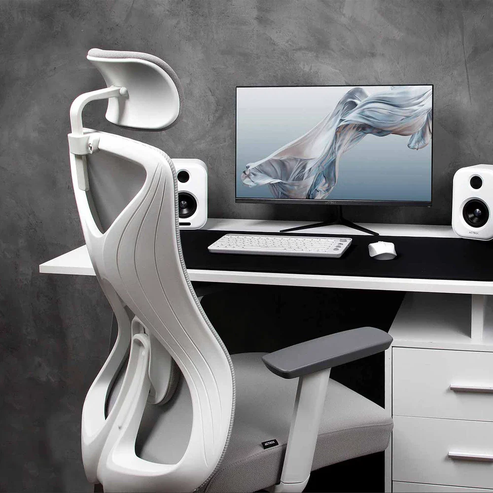 Silla de Oficina Acteck AC-937245 | Ergonómica, Ajuste Lumbar, Soporta Hasta 120 Kg