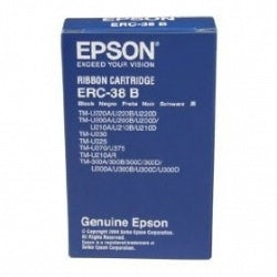 Cinta Matricial Epson ERC-38B | Color Negro, Compatible con Impresoras Matriciales