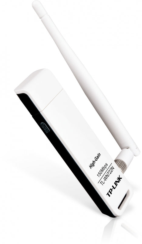 Adaptador USB TP-Link TL-WN722N | Inalámbrico 150 Mbps, Alta Sensibilidad