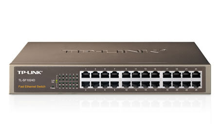 Switch TP-Link TL-SF1024D | 24 Puertos Fast Ethernet 10/100, No Administrable