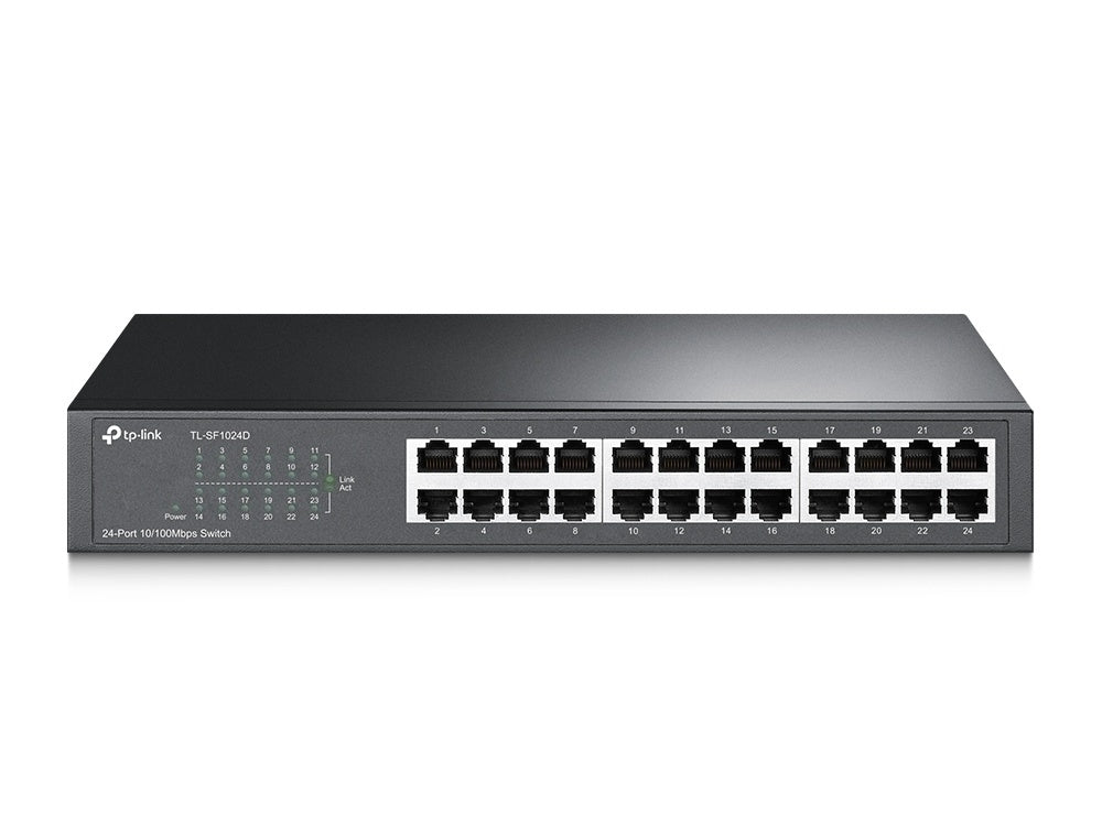 Switch TP-Link TL-SF1024D | 24 Puertos Fast Ethernet 10/100, No Administrable