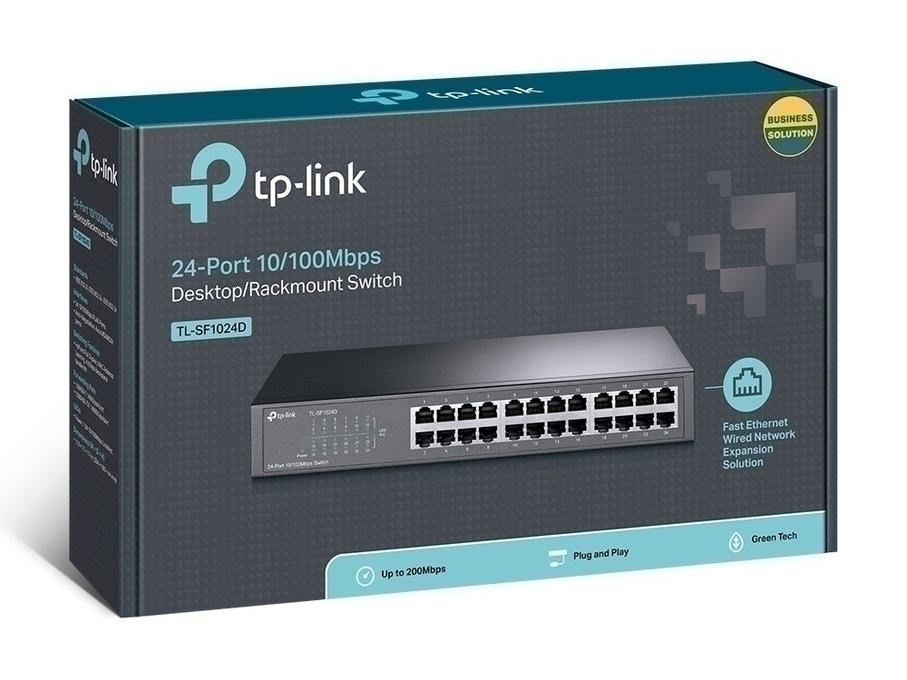 Switch TP-Link TL-SF1024D | 24 Puertos Fast Ethernet 10/100, No Administrable