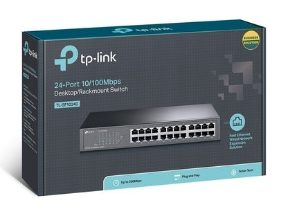 Switch TP-Link TL-SF1024D | 24 Puertos Fast Ethernet 10/100, No Administrable