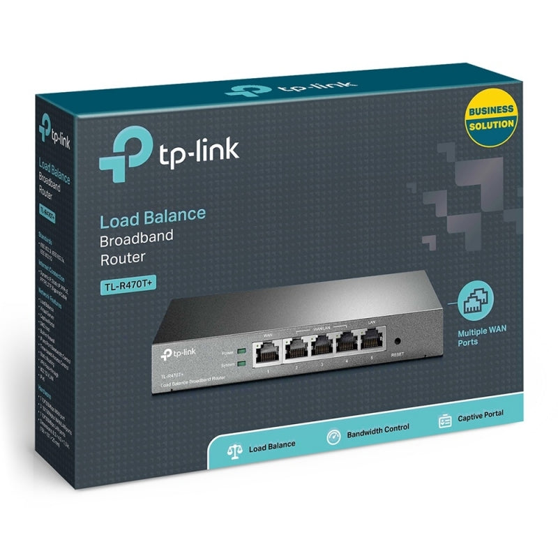 Router TP-Link TL-R470T+ | Balanceador de Carga, Multi-WAN
