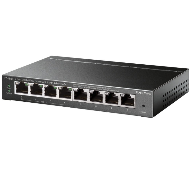 TP-LINK Easy Smart Switch Gigabit de 8 Puertos con 4 Puertos Poe