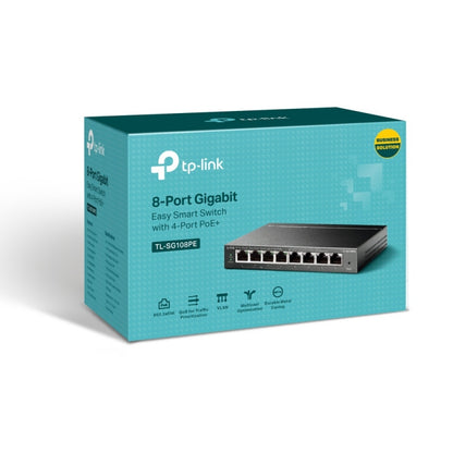 TP-LINK Easy Smart Switch Gigabit de 8 Puertos con 4 Puertos Poe